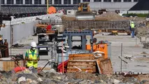 Obras de construcci&oacute;n del muelle en Punta Langosteira.
