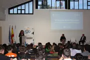 La directora xeral de FP, Eugenia, en la clausura de EduEmprende y EduIndustria en el CIFP de Someso.