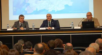 Rodr&iacute;guez, Baltar y Mazaira en la presentaci&oacute;n del Observatorio Econ&oacute;mico de la Provincia de Ourense