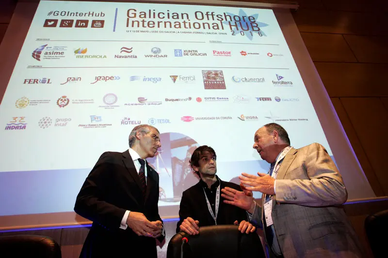 El conselleiro de Econom&iacute;a y el alcalde de Ferrol, en la jornada Galician Offshore International Hub.