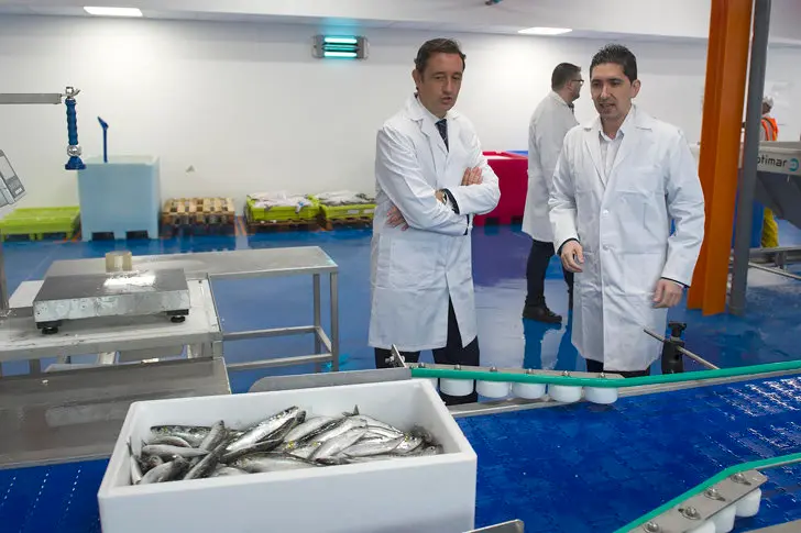 Aguilera en las instalaciones de la empresa Frigor&iacute;fica Botana./M.F.