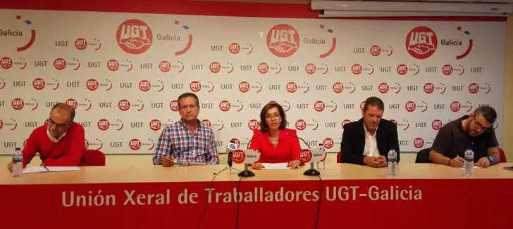 Rueda de prensa del Comit&eacute; de empresa del 061 en la sede de UGT en Santiago.