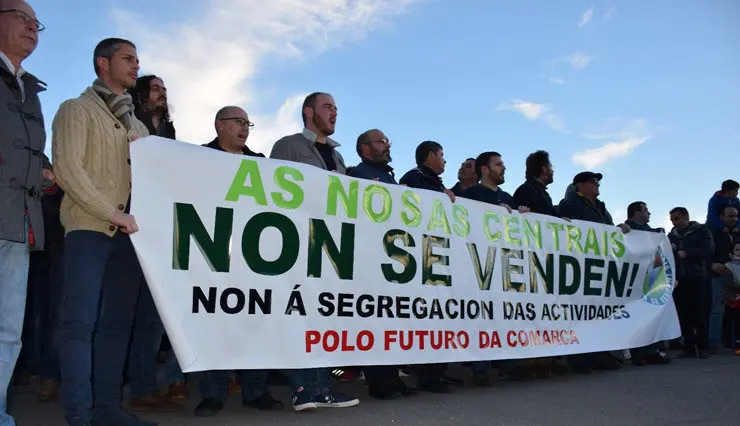 Concentraci&oacute;n de traballadores de Ferroatl&aacute;ntica o pasado 10 de febreiro./CIG.
