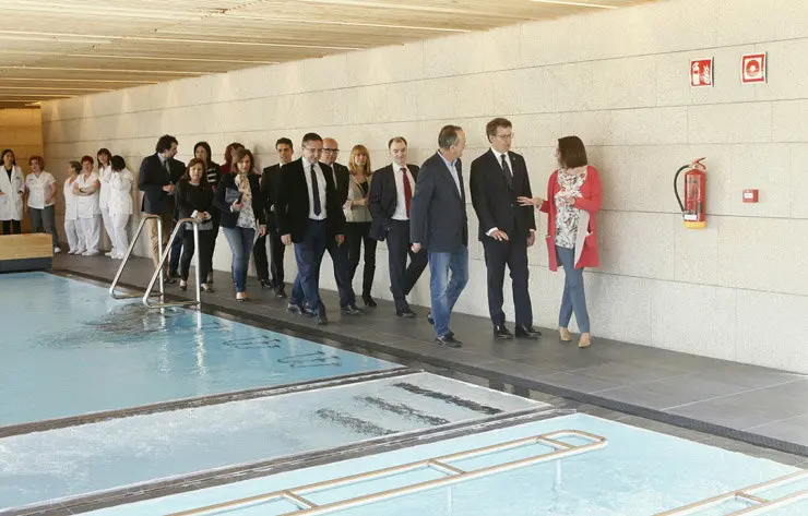 Inauguraci&oacute;n del balneario de Caldas de Partovia, en O Carballi&ntilde;o.