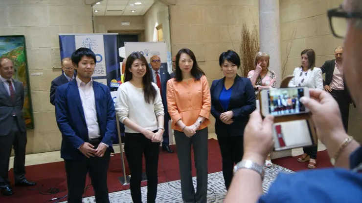 Importadores japoneses que participan en la misi&oacute;n comercial organizada por la CEO./P.L.