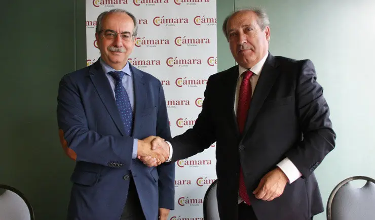 El presidente de la C&aacute;mara de A Coru&ntilde;a junto al alcalde de Cerceda.