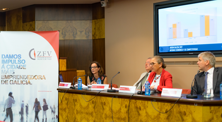 Susana Lama, Albino Prada, Teresa Pedrosa y Santiago Lago presentaron el Informe Ard&aacute;n 2017.