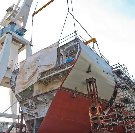 Trabajos en un buque en el astillero de Ferrol./NAVANTIA.