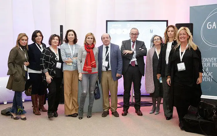 Delegaci&oacute;n gallega que acudi&oacute; a la presentaci&oacute;n de la gu&iacute;a GALICIA MICE en el IBTM World de Barcelona.