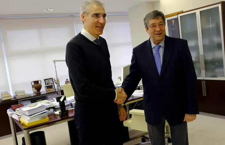 Francisco Conde y Jos&eacute; Mar&iacute;a Seijas, en la reuni&oacute;n.