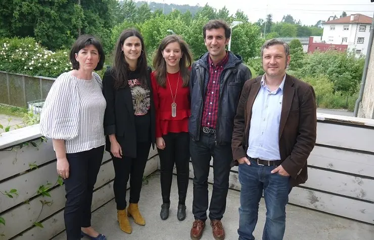 Equipo directivo de Bioga. Carme Pamp&iacute;n, Tatiana L&oacute;pez, Loli Pereiro, Jos&eacute; Manuel Santamar&iacute;a y Daniel Fern&aacute;ndez.