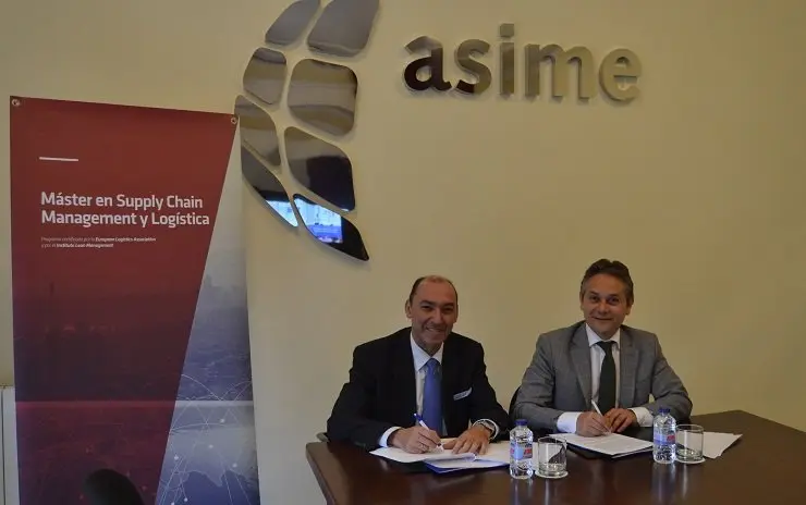 El director de Galicia Business School, Eduardo Garc&iacute;a Erquiaga, y el secretario general de Asime, Enrique Mall&oacute;n.