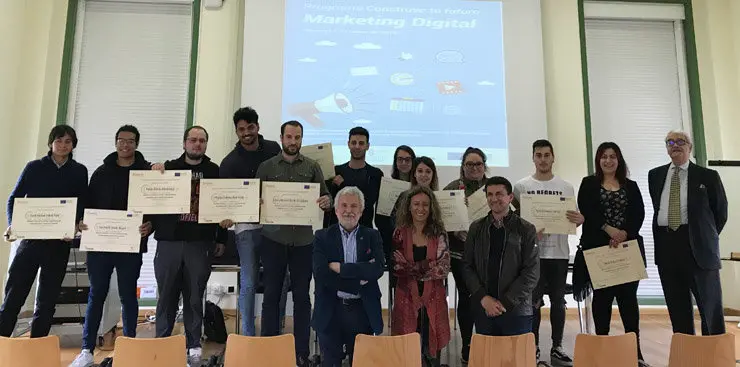 Participantes en el curso de marketing digital promovido por Inorde y Fundaci&oacute;n Incyde en Barbad&aacute;s (Ourense).