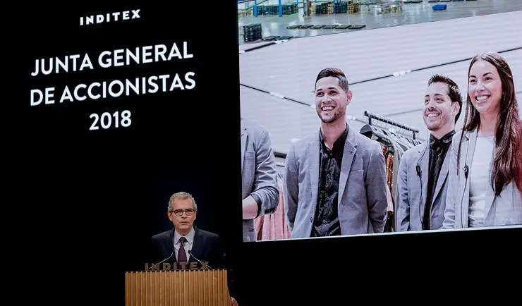 Pablo Isla, en su discurso ante la junta general de accionistas./DOMOFOTOGRAF&Iacute;A.