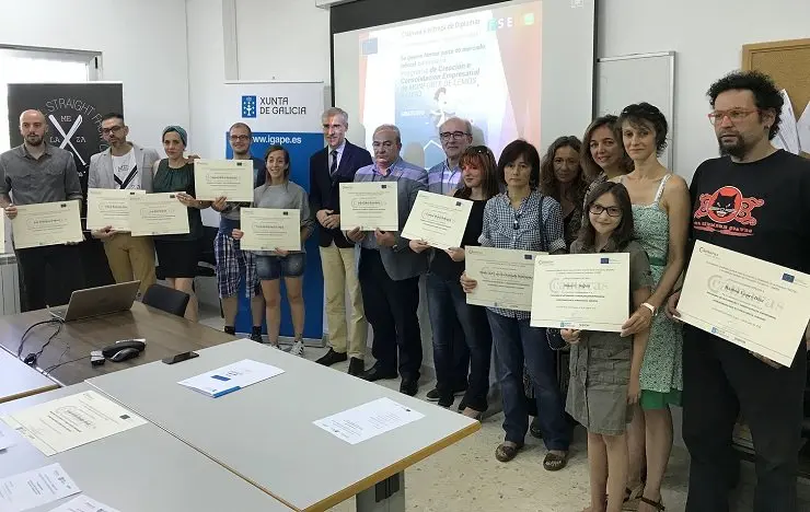 Francisco Conde particip&oacute; en la clausura de la de la Unidad de Acci&oacute;n Formativa para el autoempleo y la consolidaci&oacute;n empresarial  de Fundaci&oacute;n Incyde en Monforte.