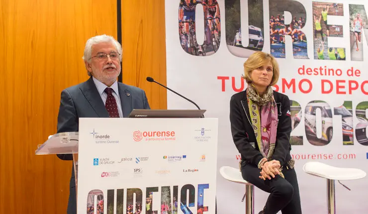 El vicepresidente de la Diputaci&oacute;n de Ourense, Rosendo Fern&aacute;ndez, y la secretaria xeral de Turismo de la Xunta, Nava Castro./A.PAZ.