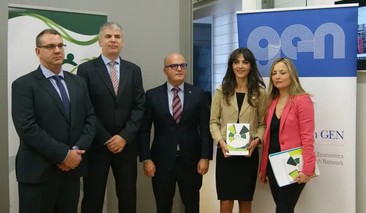 Alberto Vaquero, Santiago Lago, Manuel Baltar, Concepci&oacute;n Campos y Mar&iacute;a Cadaval./P.L.