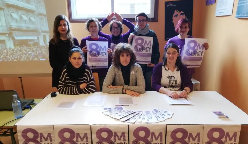 Rueda de prensa en Vigo de la asamblea Mulleres 8M.