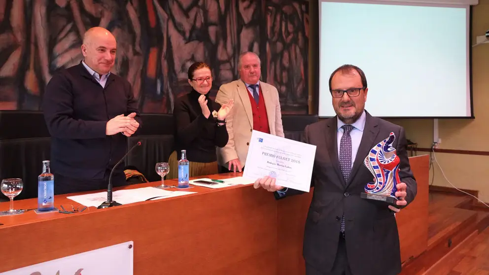Juan V&aacute;zquez Gancedo recogi&oacute; el premio Fulget concedido a Bodegas Mart&iacute;n Codax.