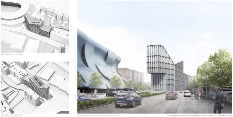 Detalle del proyecto ganador para el World Car Center.
