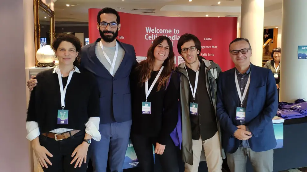 Delegaci&oacute;n galega no Celtic Media Festival: Xiana Albor, de Tamboura
Alberto Dom&iacute;nguez, de CTV
Mamen Casal, de Ficci&oacute;n Producciones
Alejandro Peteiro, do Cl&uacute;ster Audiovisual Galego
Fernando R. Ojea, director da &Aacute;rea de Contidos da CRTVG.