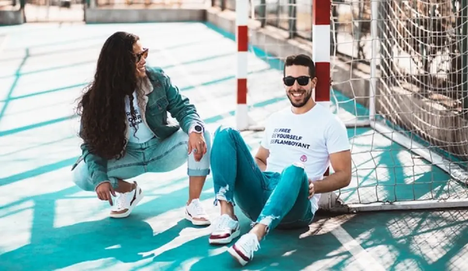 Tatiana Gonz&aacute;lez y Jorge L&oacute;pez  son los creadores de la marca de zapatillas Beflamboyant.