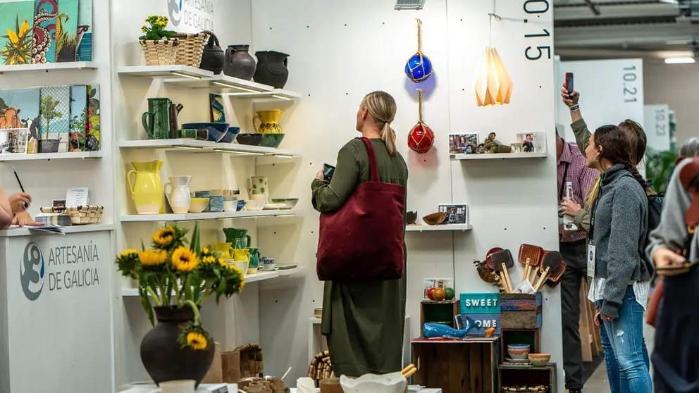 Stand de Artesan&iacute;a de Galicia en la feria de decoraci&oacute;n y dise&ntilde;o London Design Fair.