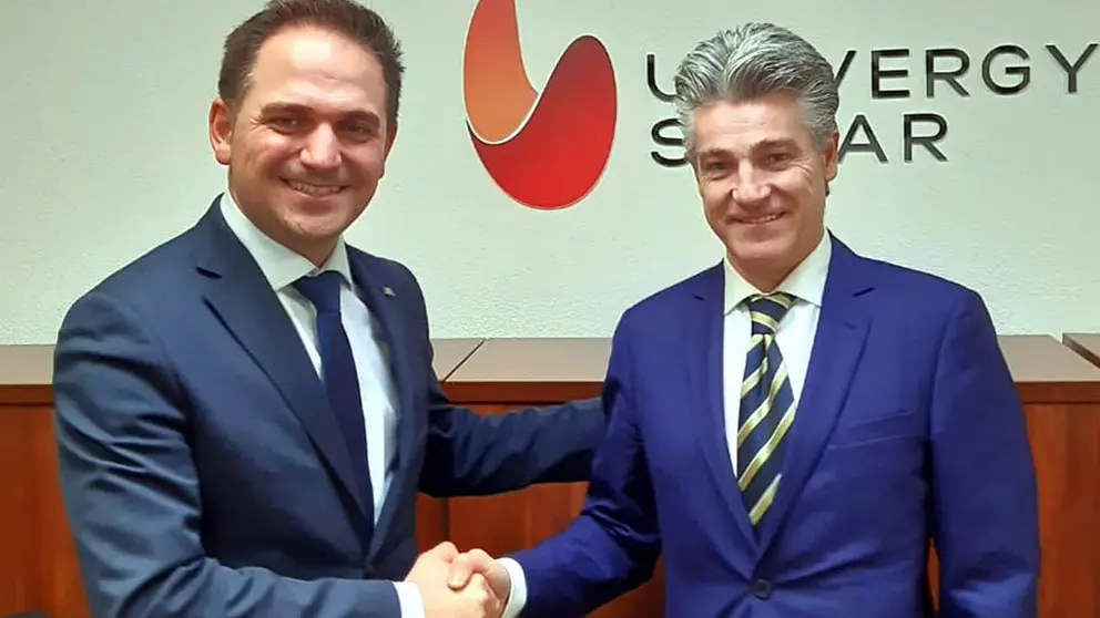 El coordinador de ABANCA Agro, Alfonso Garc&iacute;a, y el presidente de Univergy International, Ignacio Blanco.