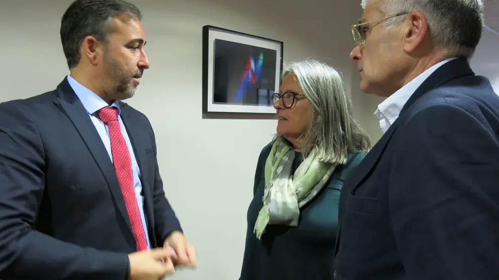 V&aacute;zquez Reino, L&oacute;pez-Rioboo y V&aacute;zquez Freire, en un momento previo a la junta directiva de Cegasal.