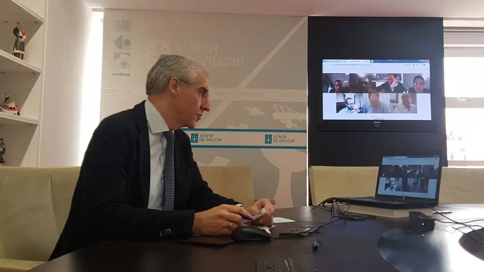 Videoconferencia de Francisco Conde con representantes de entidades bancarias y las sociedades de garant&iacute;a rec&iacute;proca.