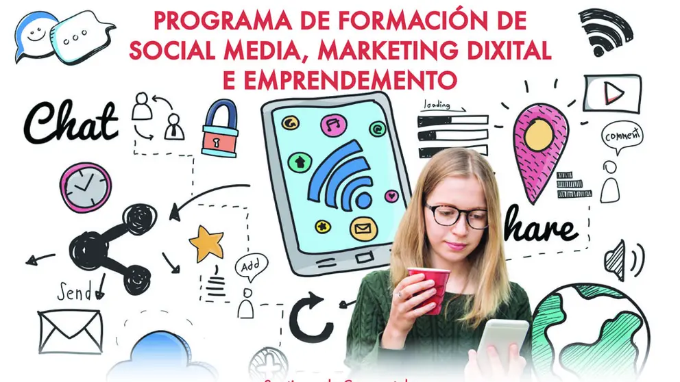 Cartel dun dos programas formativos da C&aacute;mara de Santiago.