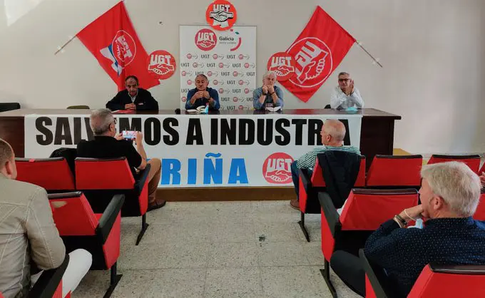Rueda de prensa conjunta de los dirigentes de UGT, UGT Galicia y UGT FICA Galicia.
