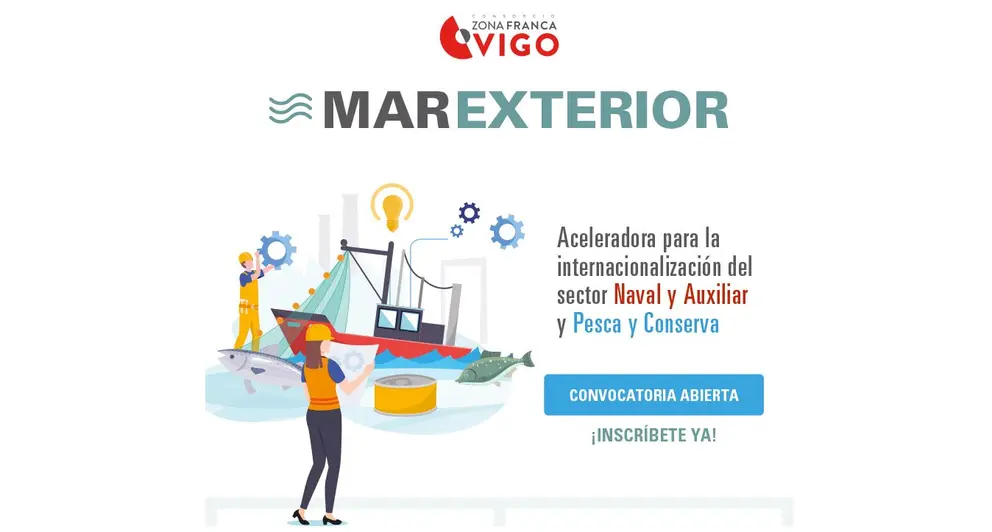 MarExterior es la aceleradora de internacionalizaci&oacute;n de la Zona Franca de Vigo para el sector naval y de la pesca.