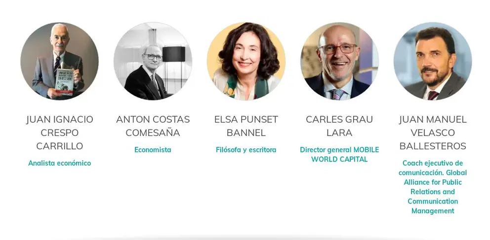 Algunos de los ponentes de la jornada "El mundo que viene".