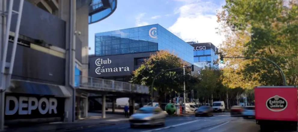 Recreaci&oacute;n de la ubicaci&oacute;n del Club C&aacute;mara Noroeste en el edificio de la Casa del Agua de A Coru&ntilde;a.