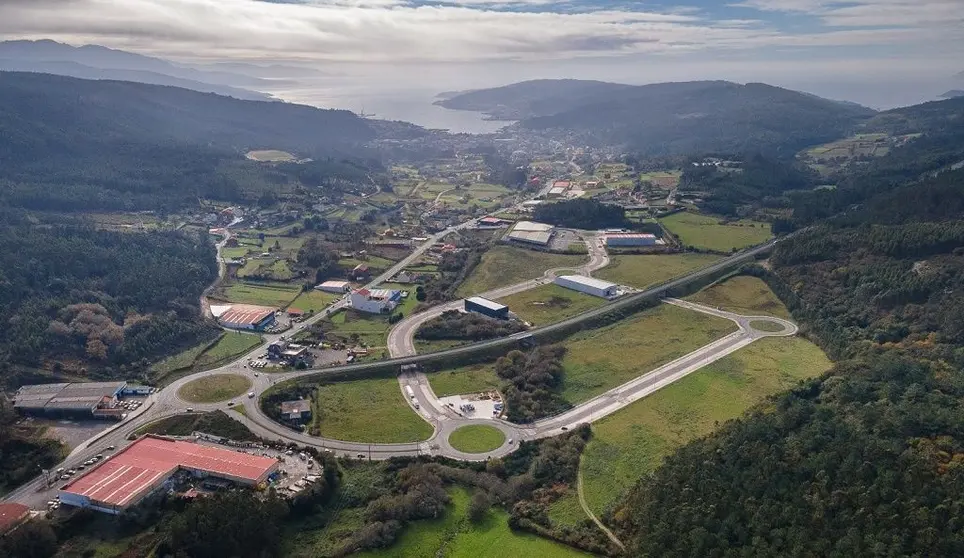 Vista a&eacute;rea del pol&iacute;gono empresarial de Cee.