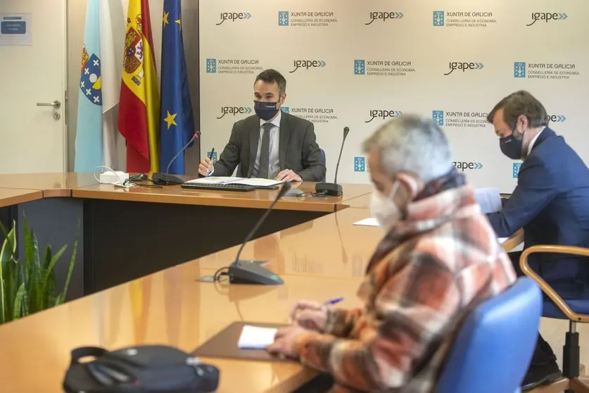Fernando Guldr&iacute;s, director del Igape, en rueda de prensa.