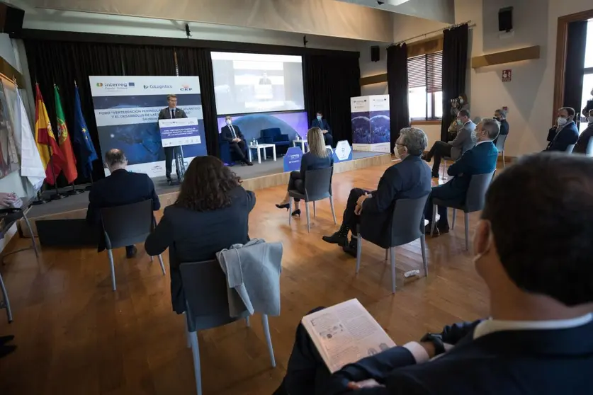 Intervenci&oacute;n de N&uacute;&ntilde;ez Feij&oacute;o en la clausura del foro CoLogistics &lsquo;Vertebraci&oacute;n peninsular: Corredor Atl&aacute;ntico y el desarrollo de las infraestructuras', celebrado en Vigo.