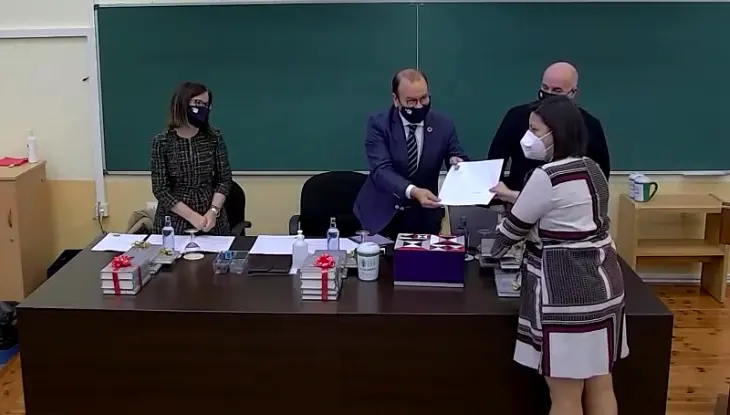 El acto de entrega del Premio Fulget a EspazoCoop pudo seguirse por Internet.
