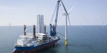 Construcci&oacute;n del parque e&oacute;lico marino de West of Duddon Sands./IBERDROLA.