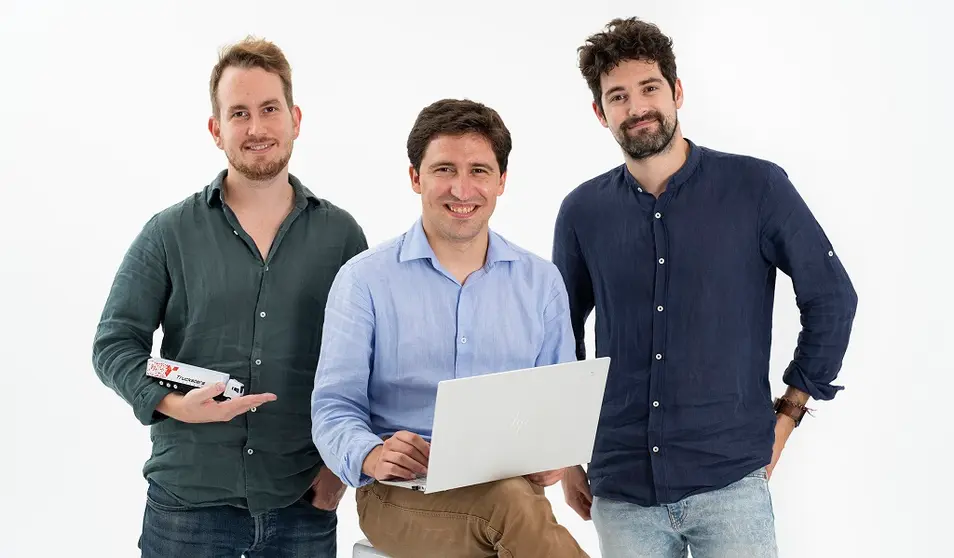 Gabor Balogh, Luis Bardaj&iacute; y Ram&oacute;n Castro (de izda a dcha), fundadores de Trucksters.