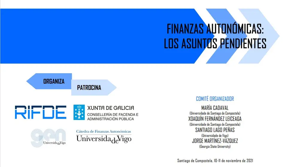 Jornadas de la RIFDE bajo el t&iacute;tulo &ldquo;Finanzas auton&oacute;micas: los asuntos pendientes".
