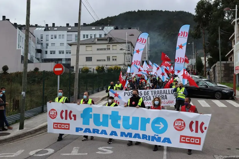 Manifestaci&oacute;n en Burela dentro de la jornada de huelga organizada por CIG, CCOO y UGT en A Mari&ntilde;a./WEB CIG.