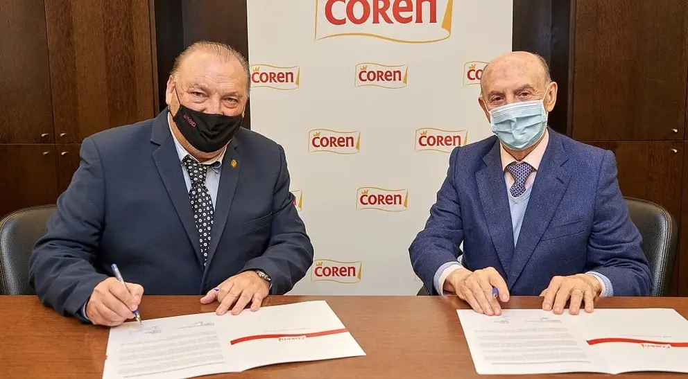Jes&uacute;s Quint&aacute;, gerente de Alibos, y Manuel G&oacute;mez-Franqueira
&Aacute;lvarez, presidente del grupo Coren.