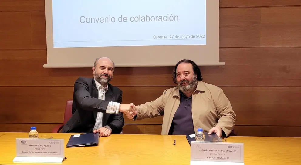 David Mart&iacute;nez, de AEPA Ourense, y Joaqu&iacute;n Mu&ntilde;oz, de Grupo Igal.