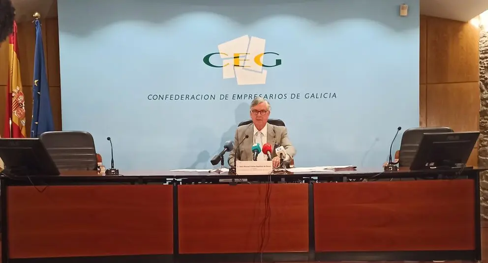 Juan Vieites, presidente de la Confederaci&oacute;n de Empresarios de Galicia.