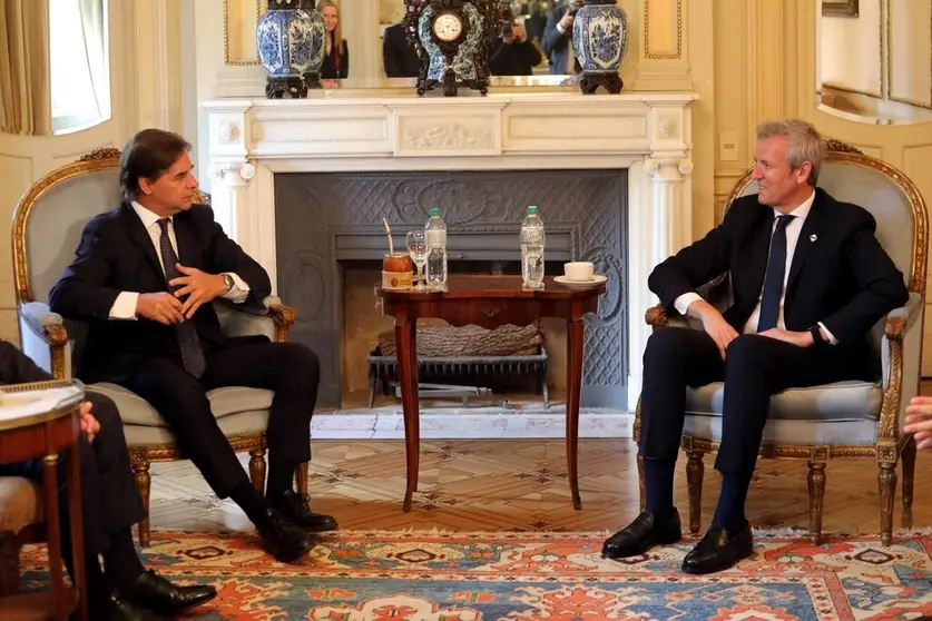 El presidente de Uruguay, Luis Alberto Lacalle, recibi&oacute; al presidente de la Xunta, Francisco Conde.