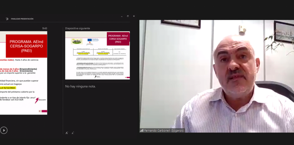 Fernando Carbonell, de Sogarpo, explic&oacute; los detalles de su l&iacute;nea de financiaci&oacute;n para el sector industrial.