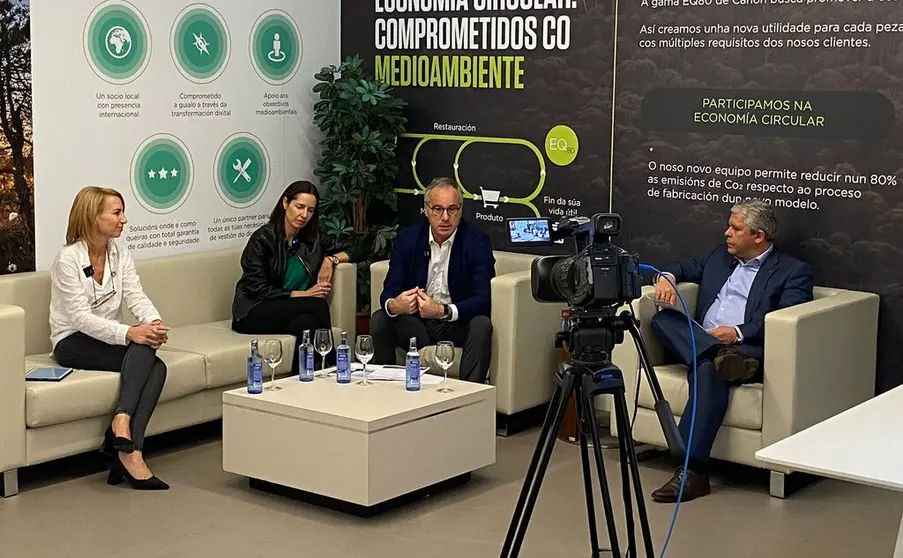 Eva Castro, Loli Gato, Alberto Rocha y Jos&eacute; Manuel Nogueira, en un momento de la jornada.