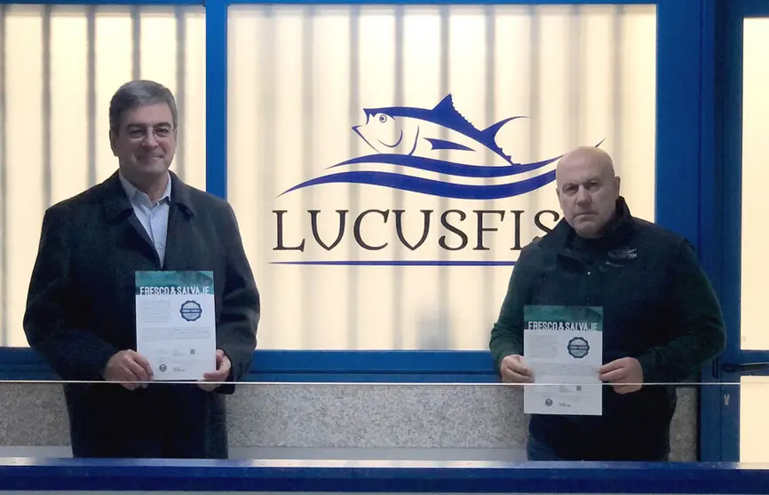 Edelmiro Ulloa, director gerente de OPPF4 y Jos&eacute; Antonio Arribas V&aacute;zquez, gerente de Lucus Fish.